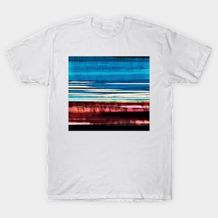 The Red And Blue Glitch 3 - Abstract Art T-Shirt